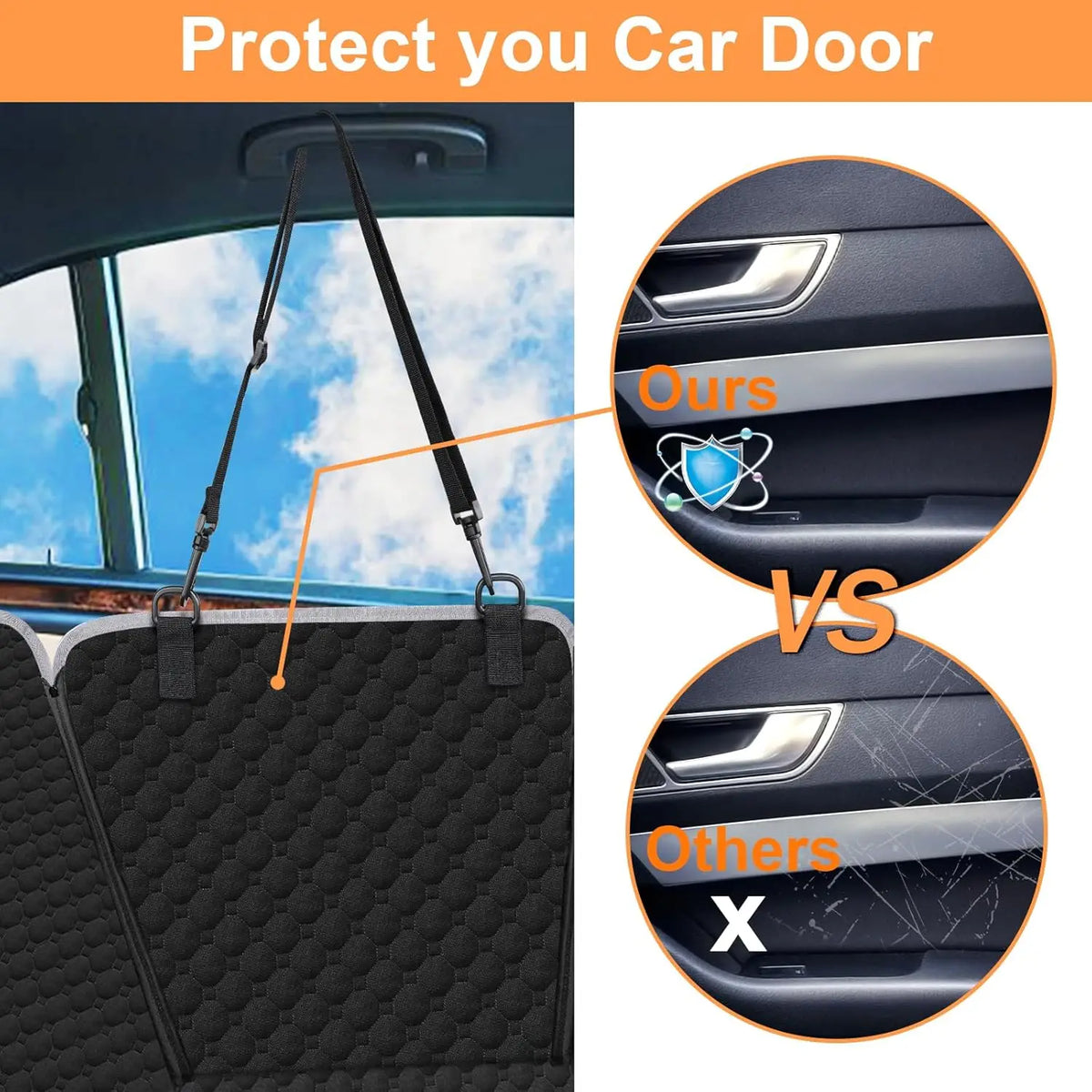 Dog Car Seat Cover Waterproof Pet Cat Travel Mat Mesh Carrier Car Hammock Anti-Sliper