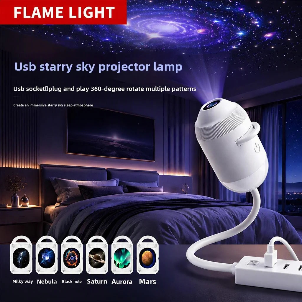 Premium G303 USB Starry Sky Galaxy Projector Lamp Romantic LED Night Light for Car