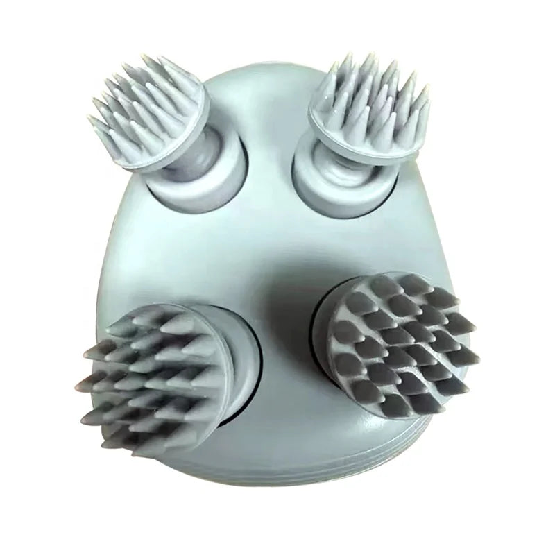 Cordless Electric Scalp Massager Handheld 2 Speeds Vibrating Head 96 Silicone Nodes Hair
