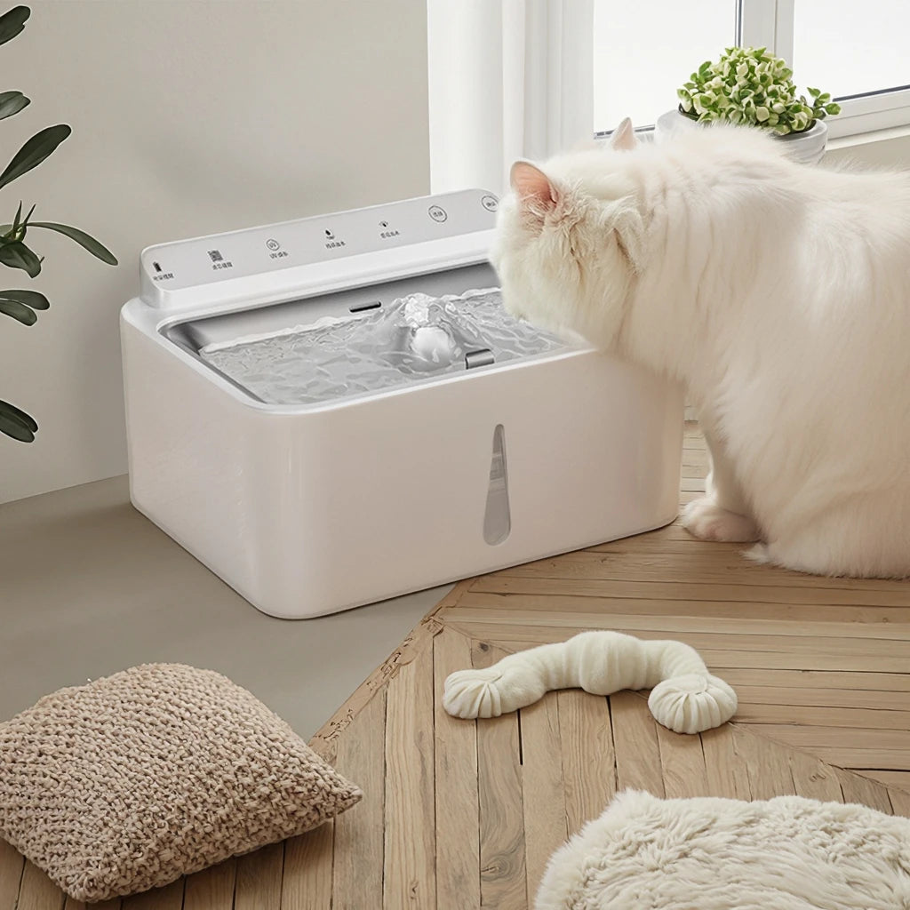 Eco-Friendly ABS Pet Water Dispenser Smart Dog Cat Water Bowl Stainless Steel Fountain