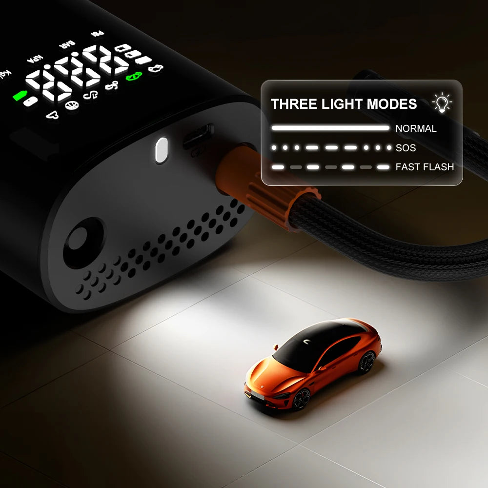 Digital Portable Car Tyre Pump Air Compressor Wireless Car Tire Inflator Mini Electric