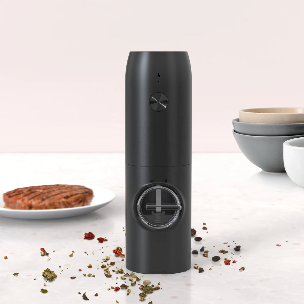 USB Rechargeable Salt and Pepper Grinder Set Electric Salt and Pepper Grinder Kitchen