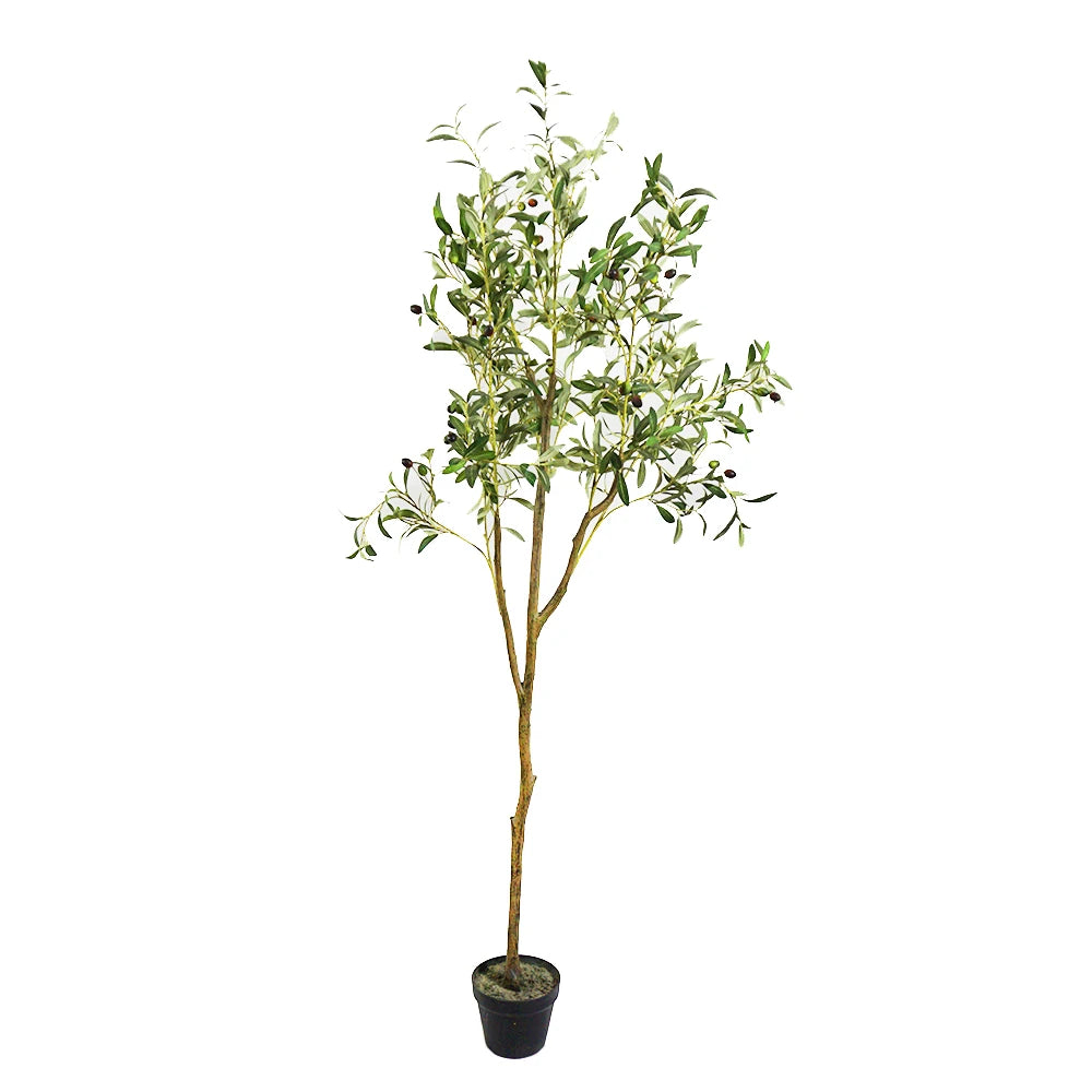 Detachable Artificial Olive Tree 160 Cm 5.3 Feet Faux Plastic Olive Plant in Pot