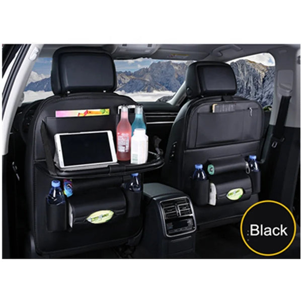 Interior Accessories Deluxe PU Leather Car Seat Organizer Tablet Holder for Kids