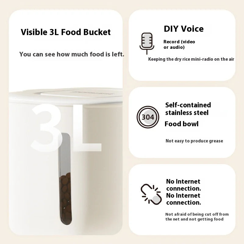 Automatic Pet Feeder Automatic Dog Feeder With Vsible Windows Smart Pet Feeder for Cat