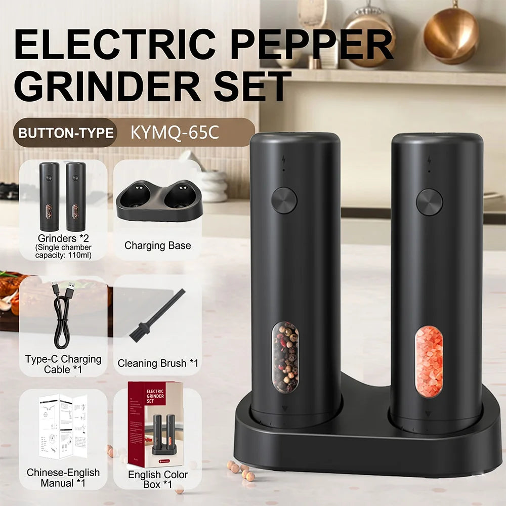 Gravity Sensing Electric Pepper Grinder Automatic Salt Spice Mill Kitchen Grinder