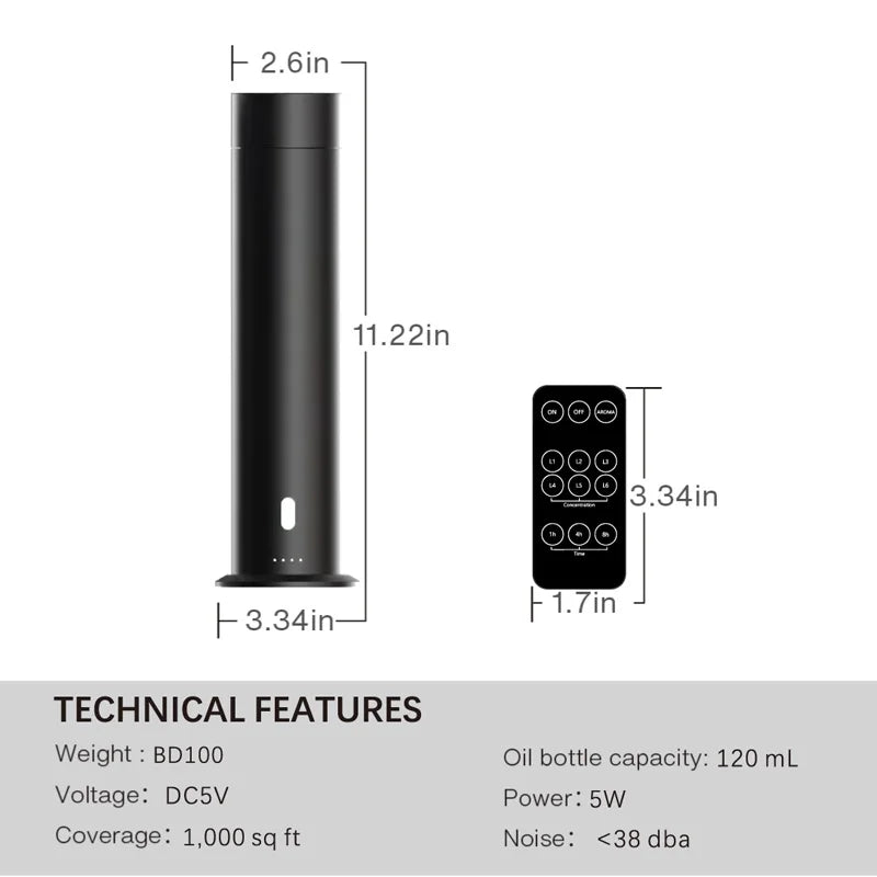 Home Hotel Room Luxury Smart Electric Fragrance Cold Air Aroma Waterless Essential Oil