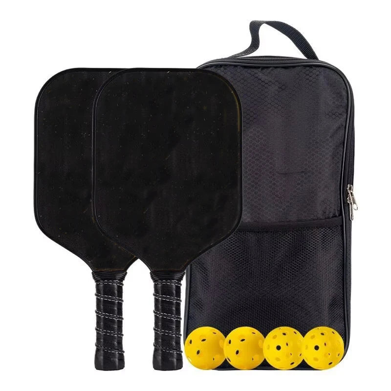 Pickleball Paddle Set Edgeless Carbon Fiber T700 16mm Honeycomb Core 40-Hole Durable