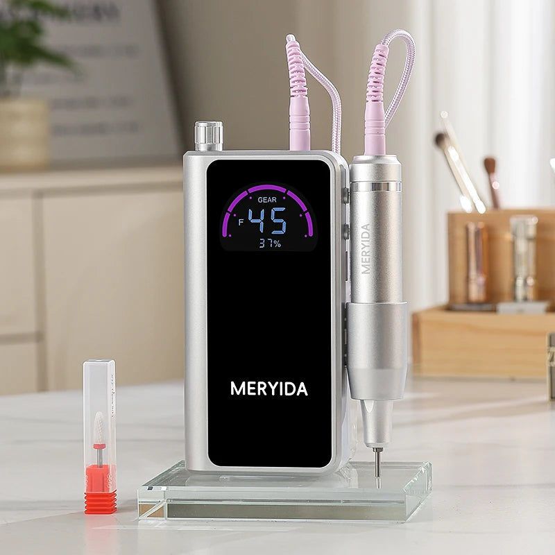Portable USB Rechargeable Nail Drill | 45,000 RPM Brushed Motor | Professional Manicure