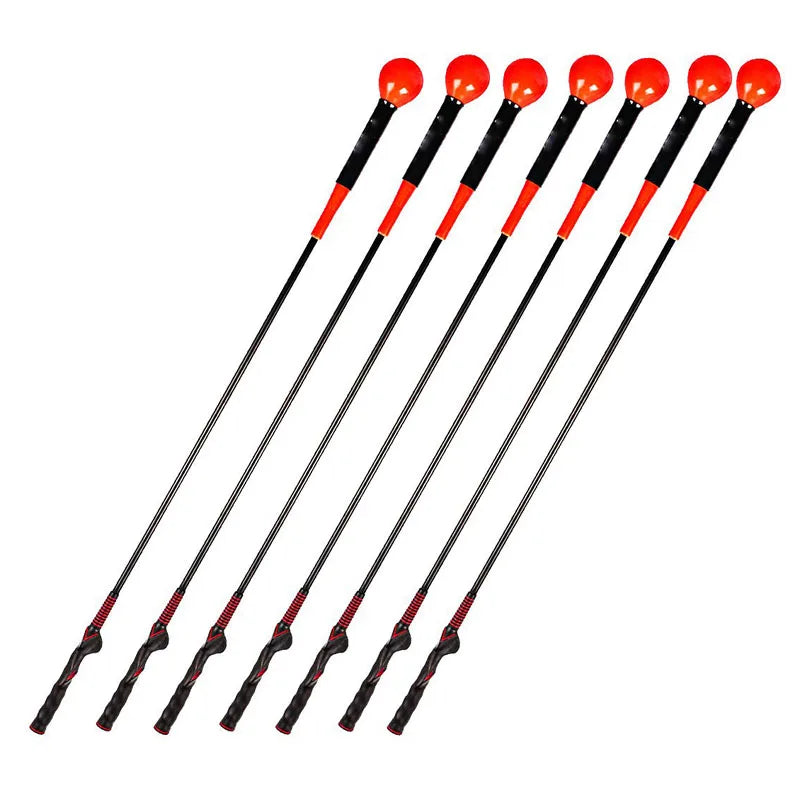 Weighted Silicone Head Golf Swing Training Rod, 40in/48in Eco-Friendly Rubber Shaft