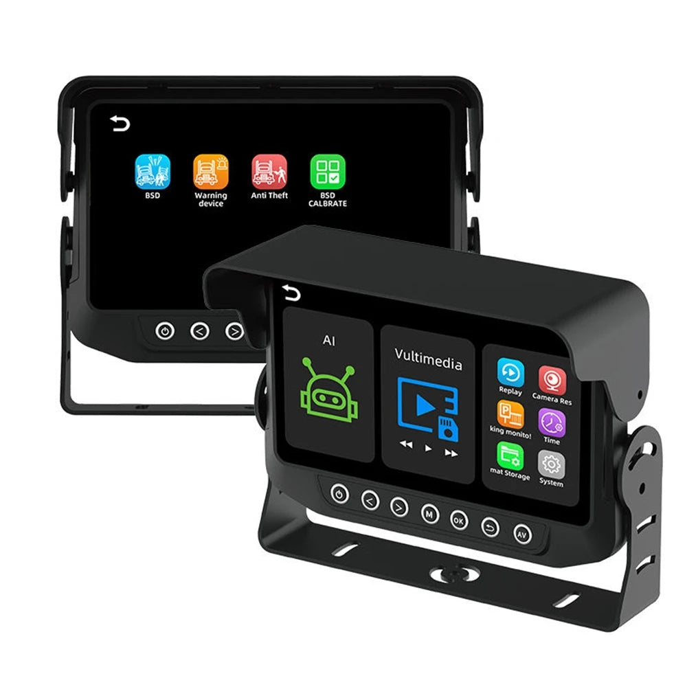 1CH Car Dash Cam with Reverse Camera & Monitor 7.0inch Screen Waterproof Front/Rear