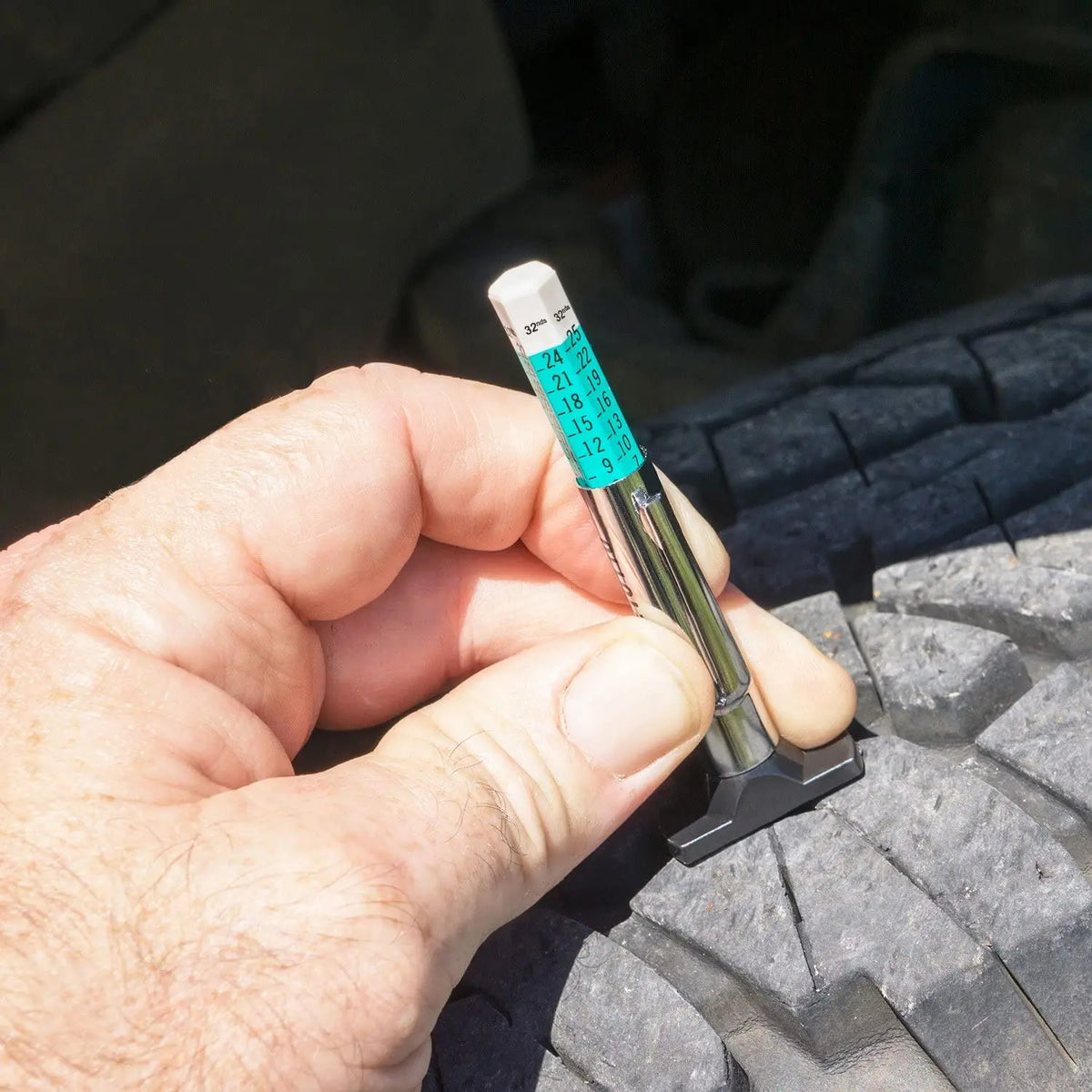 Universal Two-Sided Smart Color Coded or Colorful Tire or Tyre Tread Depth Gauge (Pack of 3)