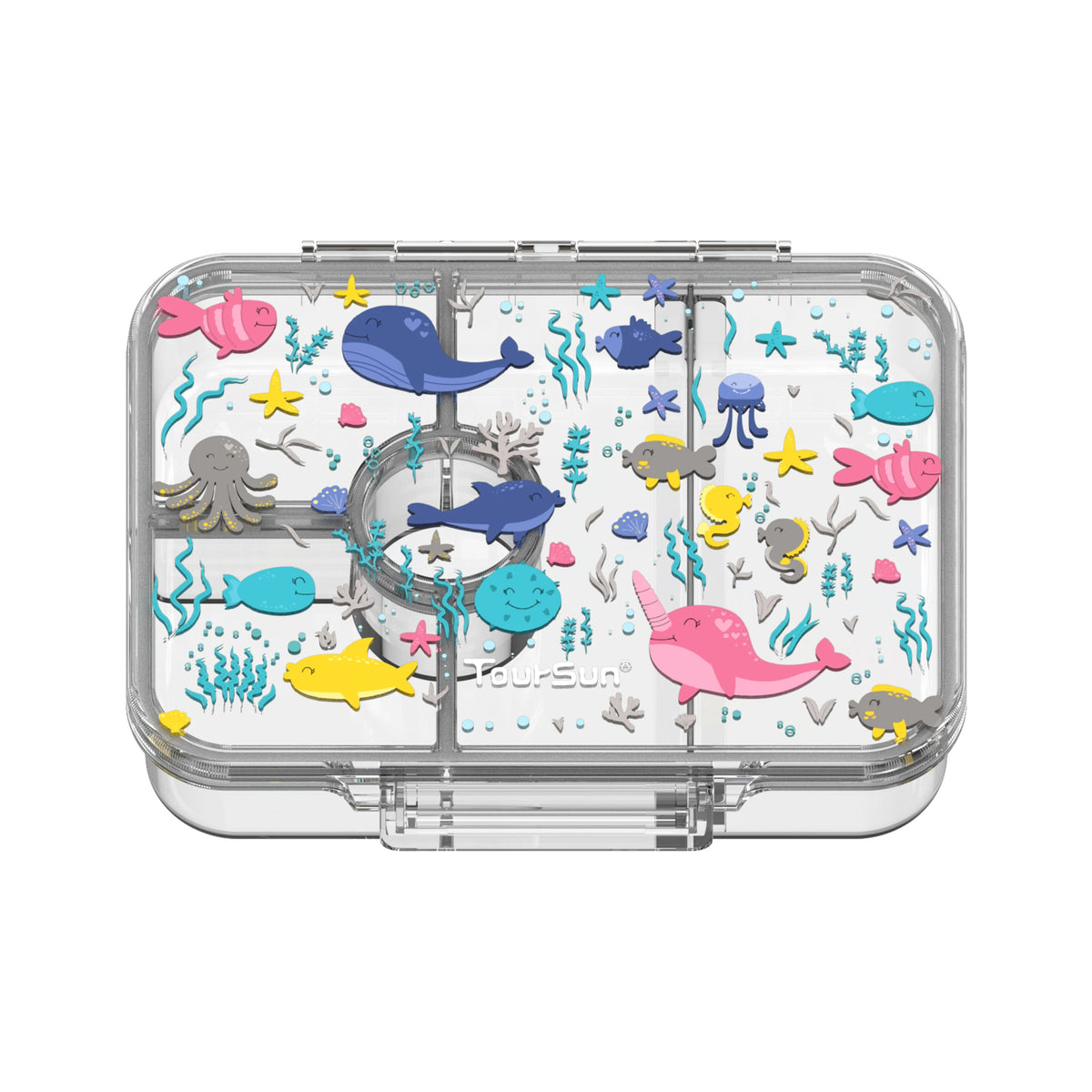 School-Grade Leak-Proof 5 Compartment Bento Box BPA-Free Food Grade Lightweight Lunch Box