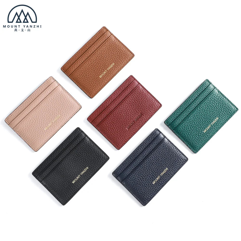 Custom Minimalist Slim Wallet Genuine Leather ID Credit Business Card Holder Luxury RFID