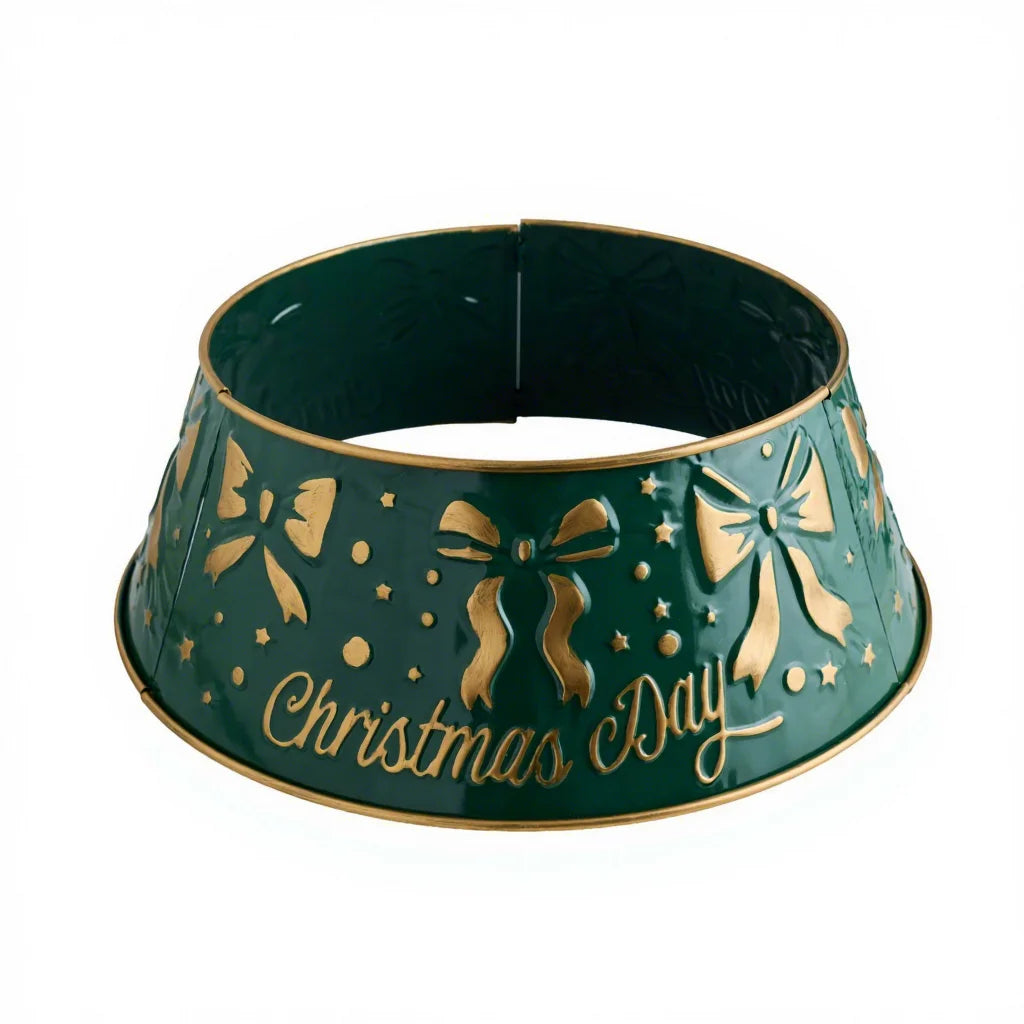 Iron Christmas Tree Base Collar & Ring Decorative Fence for Indoor/Outdoor Holiday Home