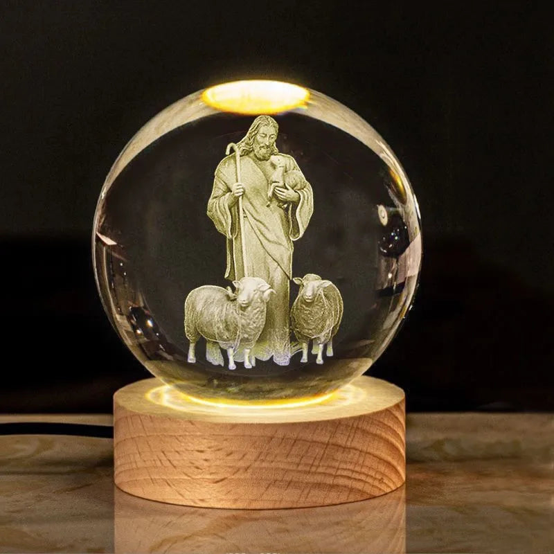 Customizable 3D Laser Engraved Islamic Ball Eco-Friendly Polished Religious Night Light