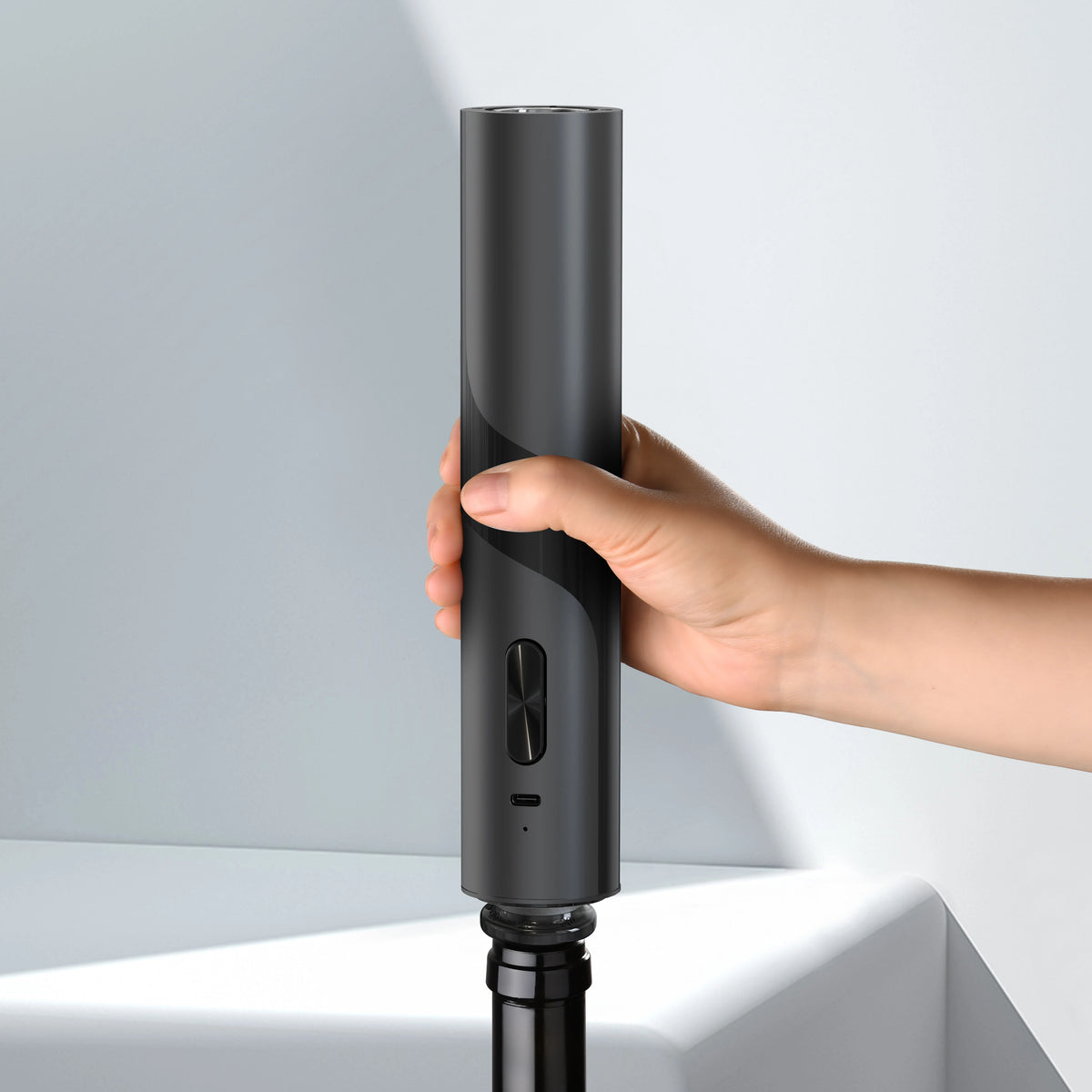 Wine Gift Set One-Click Button Electric Automatic Wine Opener with Foil Cutter Wine