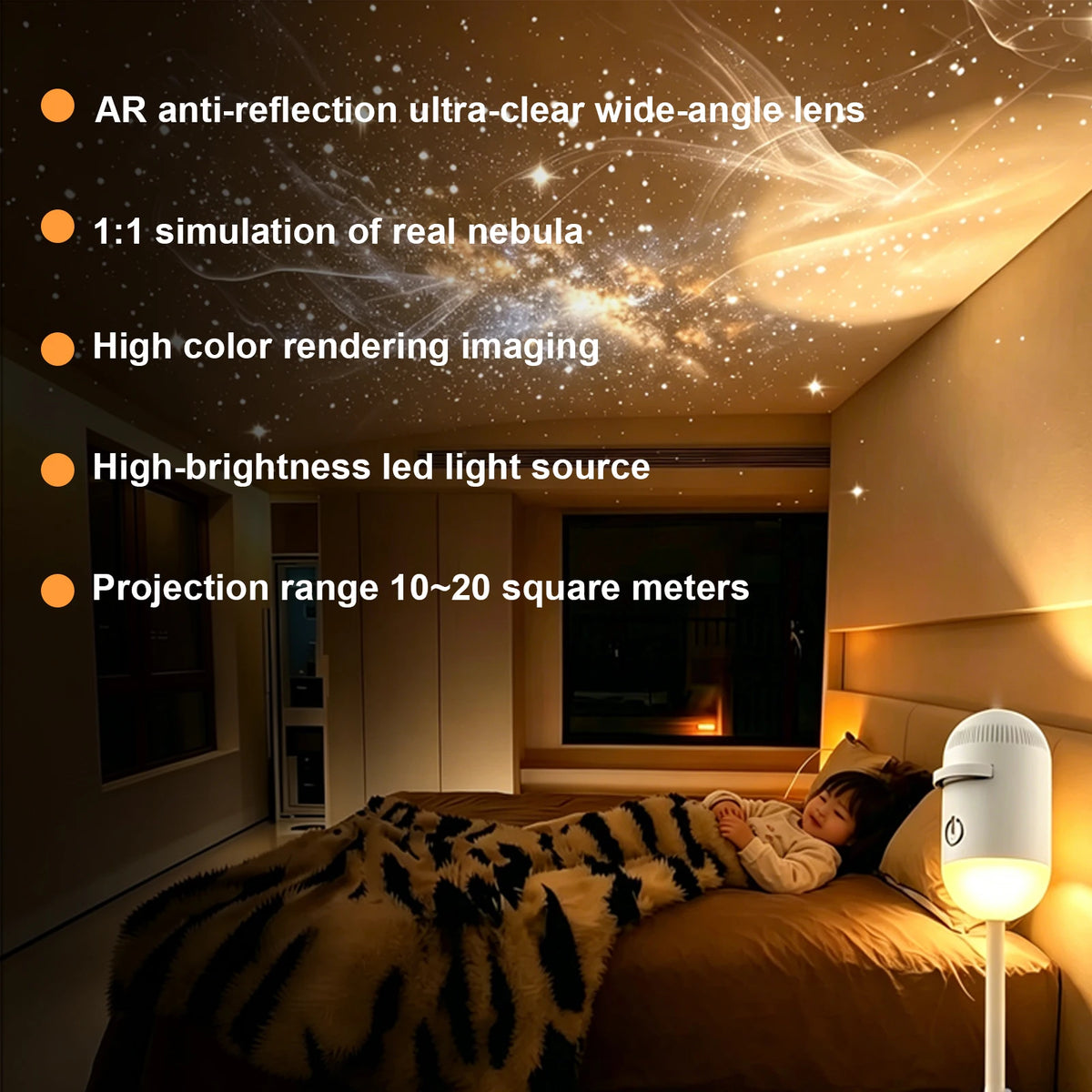 Smart Star Projector Night Light USB Galaxy Nebula Lamp 2 in 1 LED Projection Light