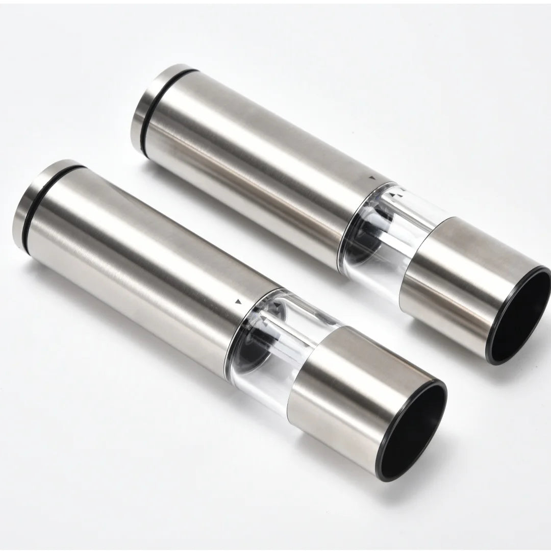Electric Stainless Steel Salt & Pepper Mill Grinder with LED Light Eco-Friendly Automatic