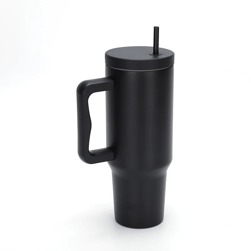 Custom 40 Oz Stainless Steel Vacuum Tumbler Insulated Travel Cup with Handle for Camping