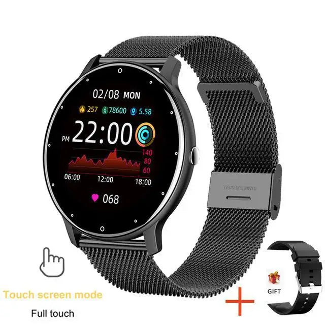 Waterproof Smart Watch with Heart Rate Tracking, Mesh, Steel or Silicone Band
