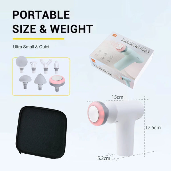 Hot Mini Heat Deep Tissue Quiet Percussion Vibration Portable Massage Gun With Gift Box