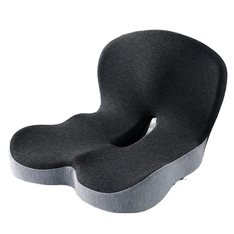 Memory Foam Lumbar Pillow and Coccyx Seat Cushion, Anti-Static, Gray
