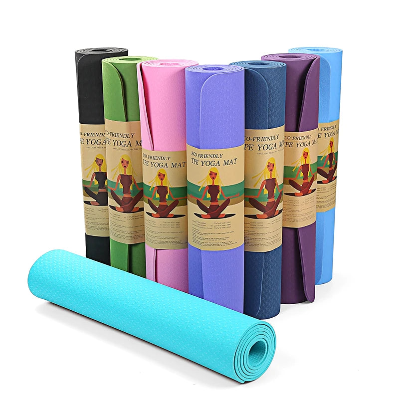 Custom Design TPE Yoga Mat 10mm Customizable Multiple Colors Fitness Exercise Pad
