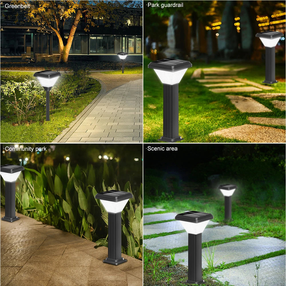 New Pattern Design Waterproof LED Solar Garden Outdoor Landscape Lawn Ground Pathway