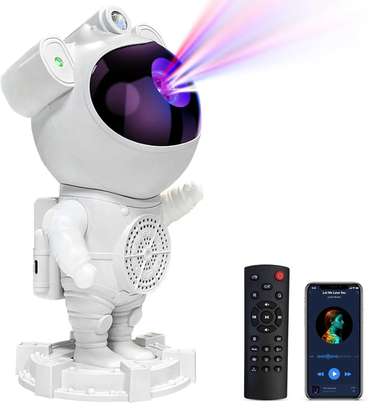 Galaxy Star Projector Light Starry Sky Night Light with Remote Control ABS Material