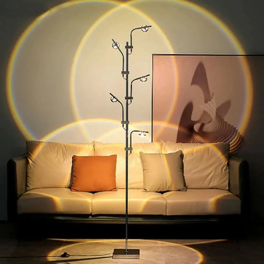 LED Floor Lamp Sunset Projection Led Light Standing Sunset Floor Lamp for Living Room