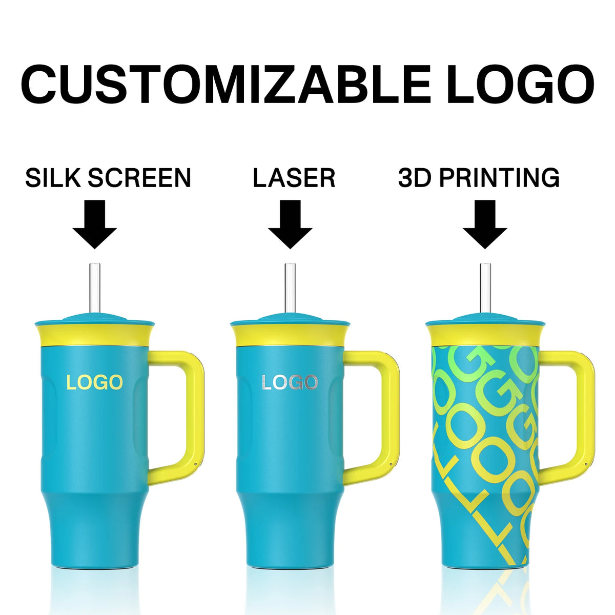Custom Tumbler 18oz 32oz 40oz Double Wall Stainless Steel Powder Coated Insulated Coffee