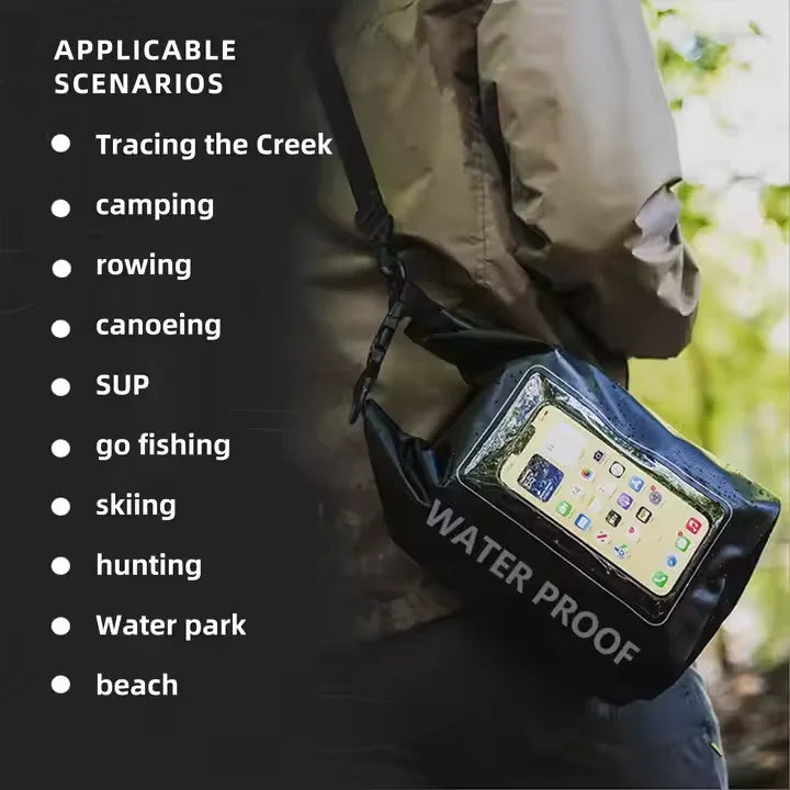 Outdoor Roll Top Waterproof Backpack Kayaking Boating Swimming Camping Travel Floating