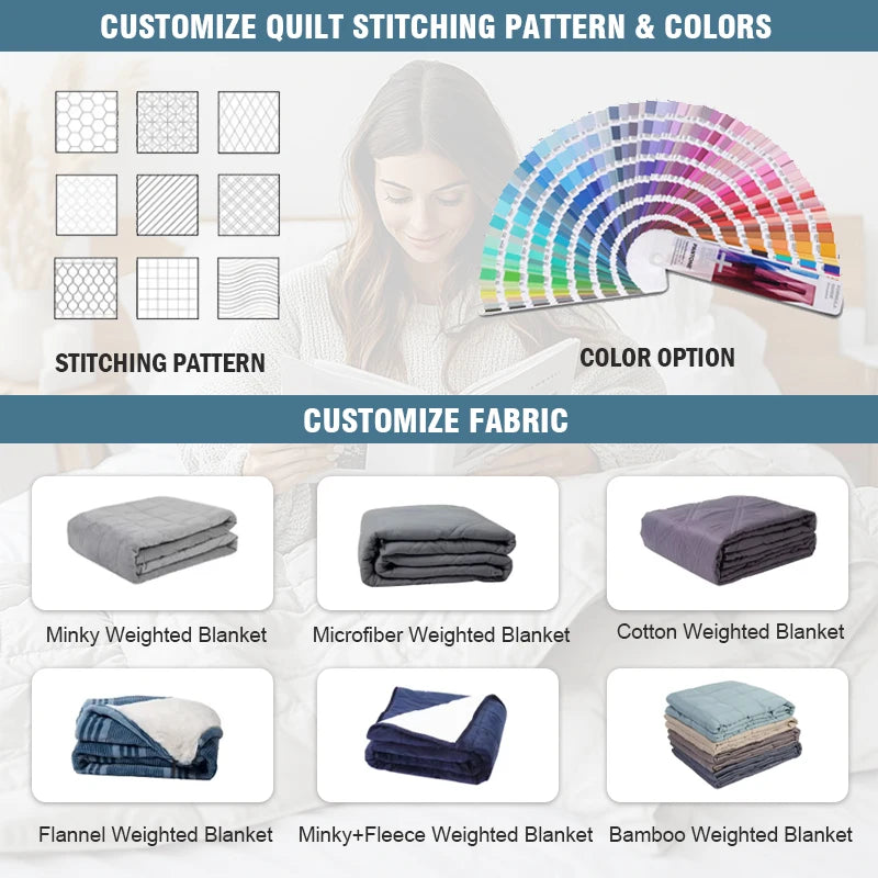 High-Quality Customized Minky Dot Weighted Blanket Chunky Knit Sensory Weighted Blanket