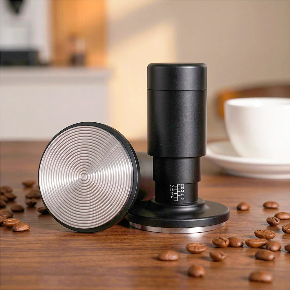 2 in 1 Commercial Espresso Tamper WDT Tool Magnetic Distributor Calibrated Coffee Tamper