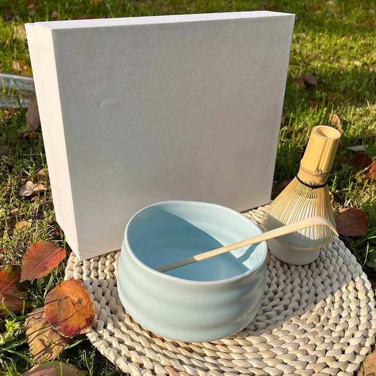 Custom Premium Japanese Traditional Professional Bamboo Matcha Whisk Tea Set Ceremonial