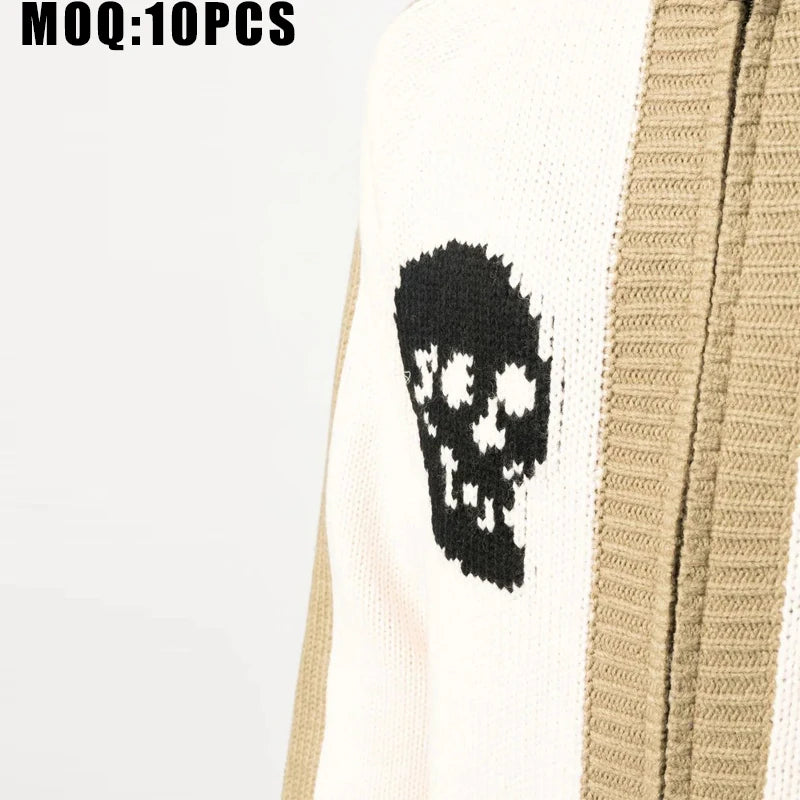 Sweater Skull Zip Up Cardigan Sweaters Boys Cardigan Sweater Skull Mens Custom Cardigan