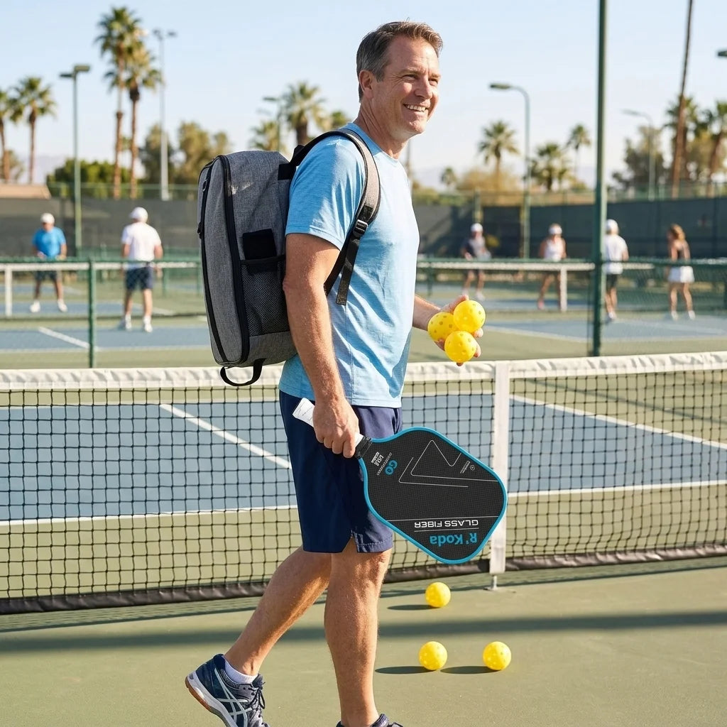 Solid Fiberglass Pickleball Set PP Honeycomb Eco-Friendly Training Portable Complete Kit