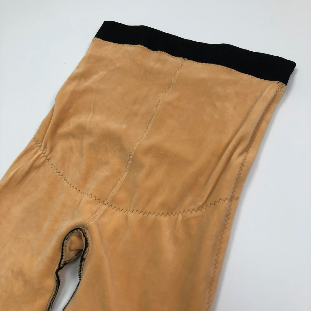 Basic Women Maternity Fleece Lined Thermal Leggings Over the Belly Pregnancy Tights