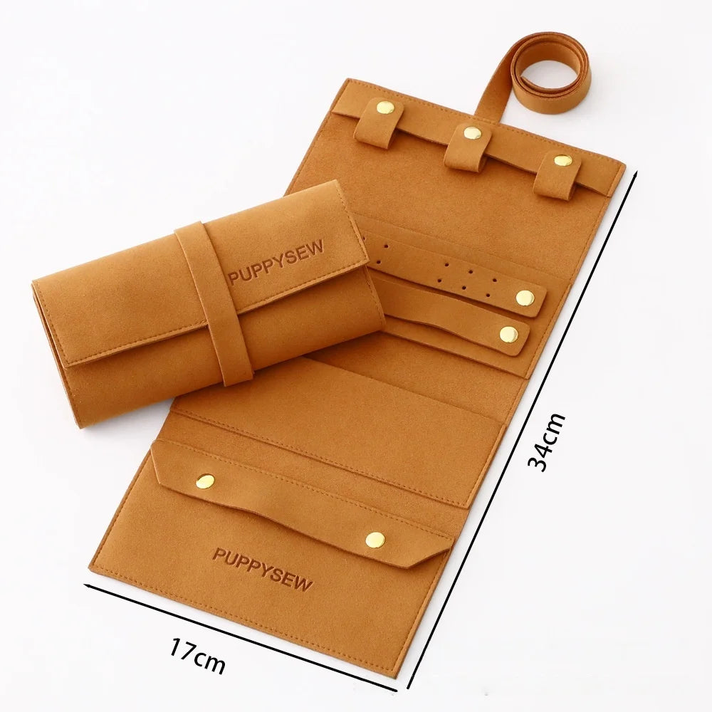 Travel Jewelry Roll Bag Foldable Travel Jewelry Organizer Case Portable Jewelry Bags