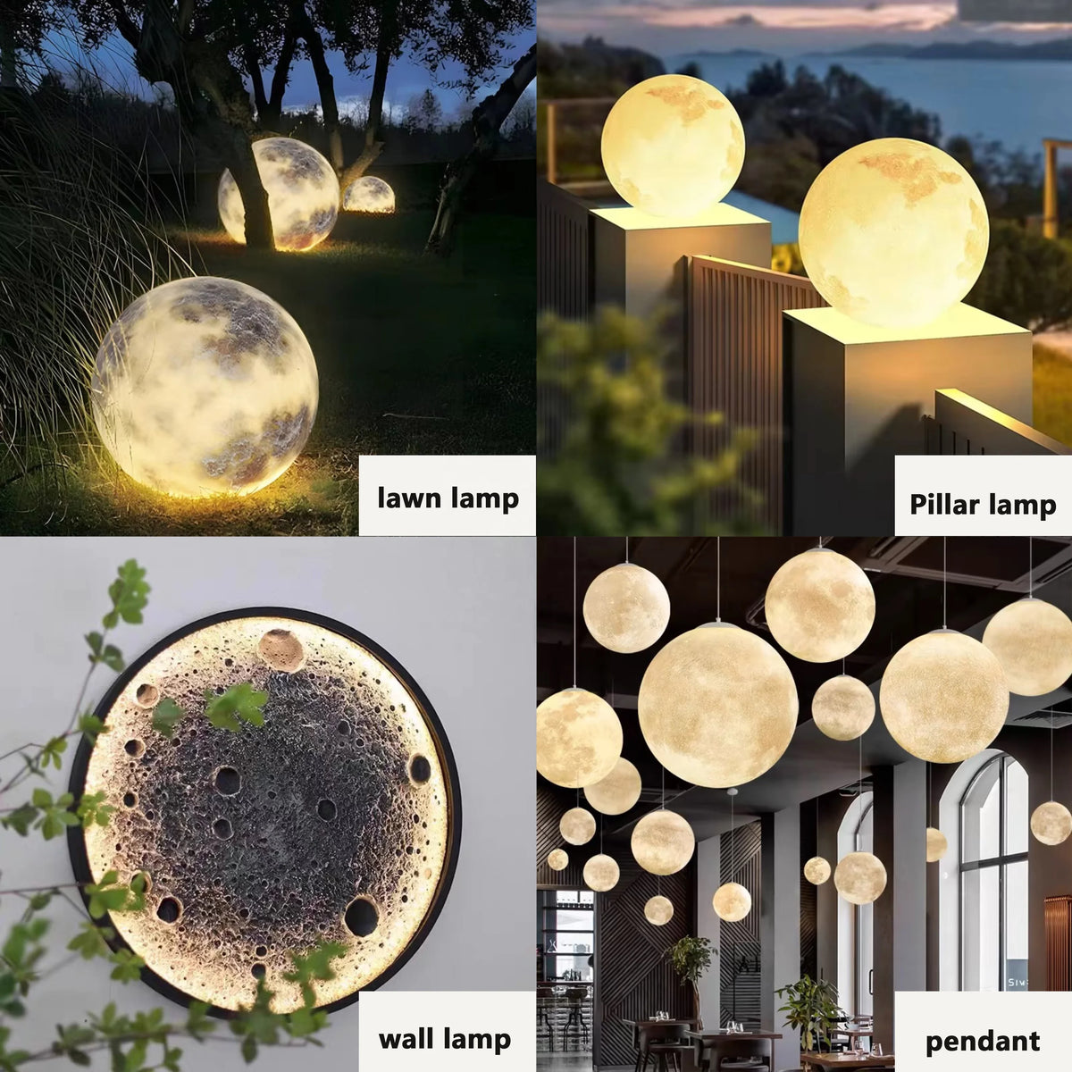 LED Moon Light Outdoor Atmosphere Landscape Lamp for Garden Villa Holiday Light Show