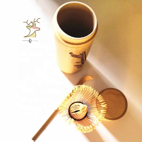 Popular Selling Japanese Bamboo Tea Whisk Chasen Set for Matcha Green Tea Premium Coffee