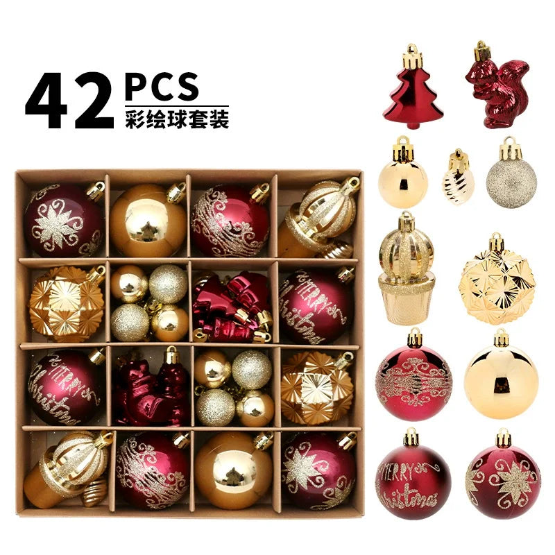 Christmas Ornaments Balls Set with Hanging Loop for Xmas Tree Holiday Wedding Party Home