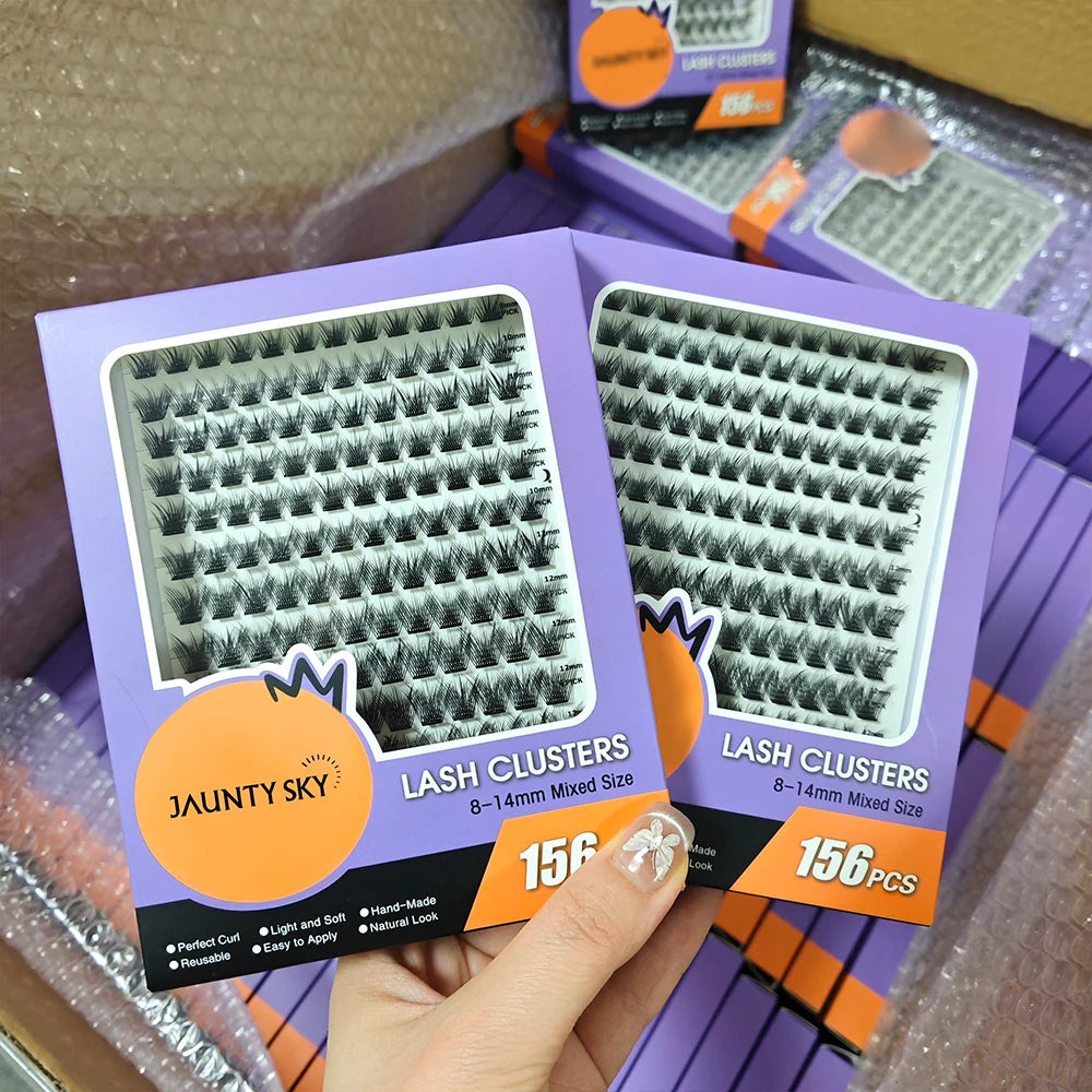 Diy Cluster Lashes Set 0.05 0.07mm Pre-Cut Eyelash Segment Lash Clusters Kit with Lash