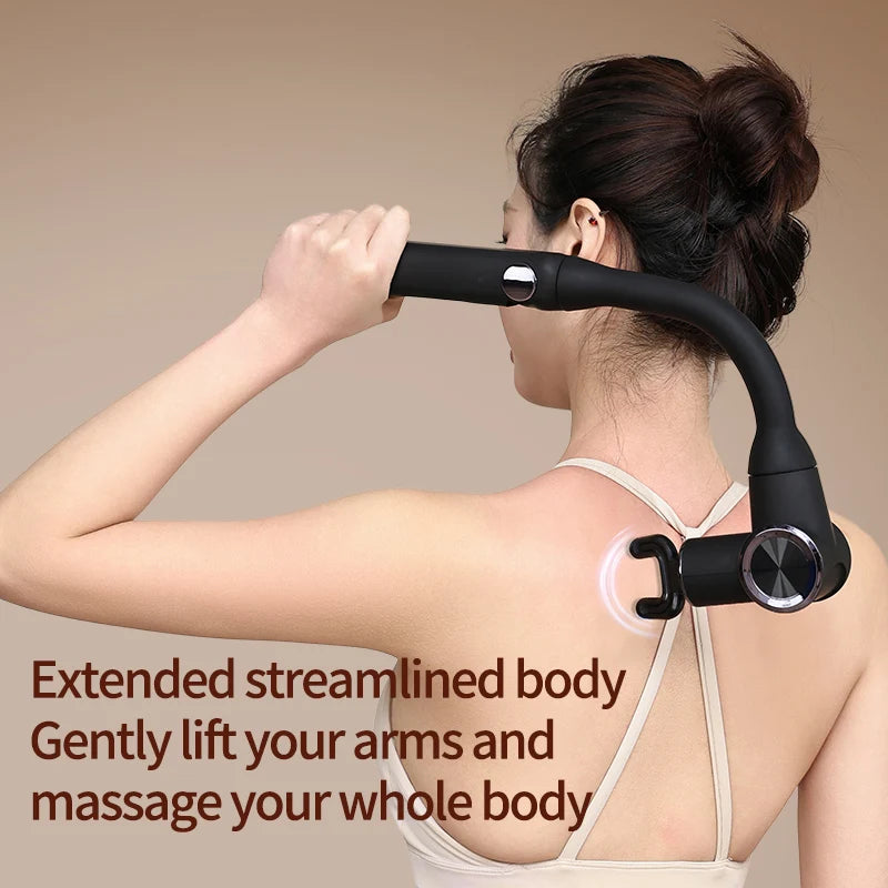 Professional Adjustable Angle Massage Gun 4 Heads Deep Tissue Percussion Portable
