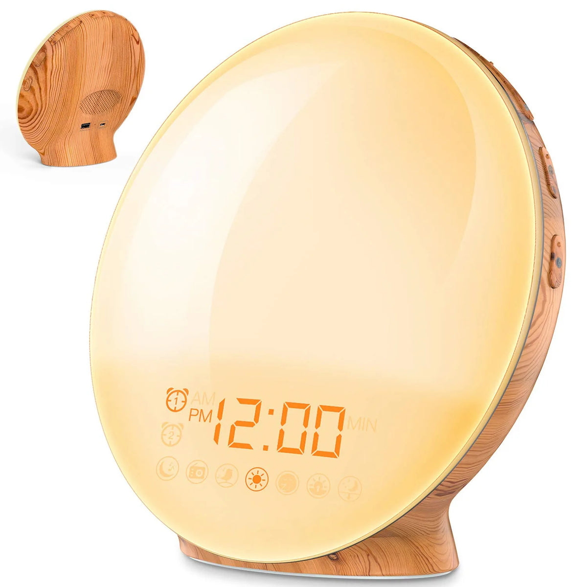 LED Table Light Speaker Smart Wake Up Light Sunrise Alarm Clock Table Lamps Decor Light