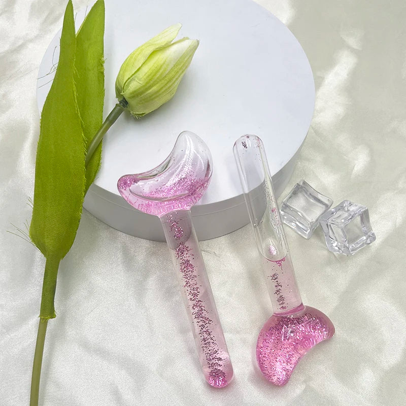 Ice Globe Facial Roller Massage Beauty Care Moon Shape Cooling Energy Ice Ball Facial