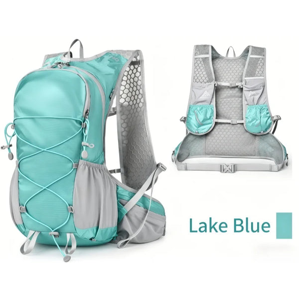 Unisex Geometric Pattern Zipper Closure Water Backpack Hydration Vest for Hiking Trail