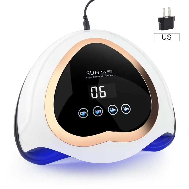 UV LED Nail Lamp 57 LEDs Fast Curing Dryer 365 Nm 405 Nm Display Screen Portable Gel