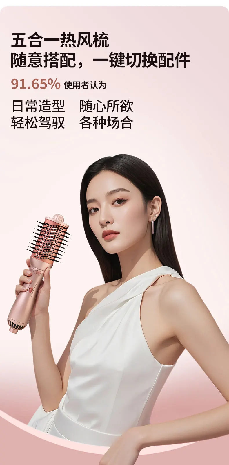 Multl Styler One Step Hair Dryer Volumizer Styler 1100W Hot Air Brush Wiht 5 5 in 1 Hair